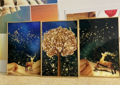 xưởng in tranh dán tường - tranh canvas