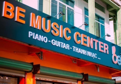 Thi công bảng hiệu trung tâm âm nhạc đẹp, hiện đại, thu hút học viên