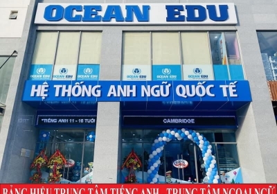 Bảng Hiệu Trung Tâm Tiếng Anh Đẹp 2026 | Tổng Hợp Mẫu Mới, Thi Công Thực Tế