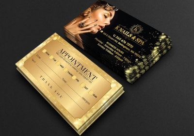 Bộ sưu tập card visit tiệm nail - spa - thẩm mỹ cực ấn tượng