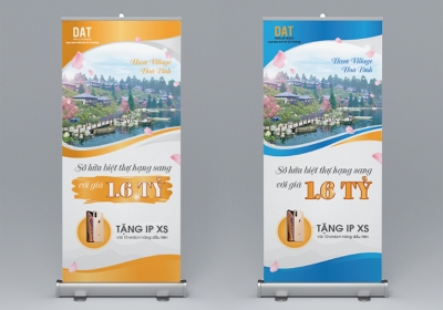 Quảng cáo Huy Chương - In standee cuốn Quận Tân Phú đẹp nhất