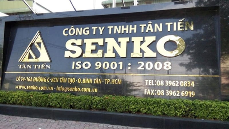 Bảng hiệu nhà xưởng chữ nổi inox gương