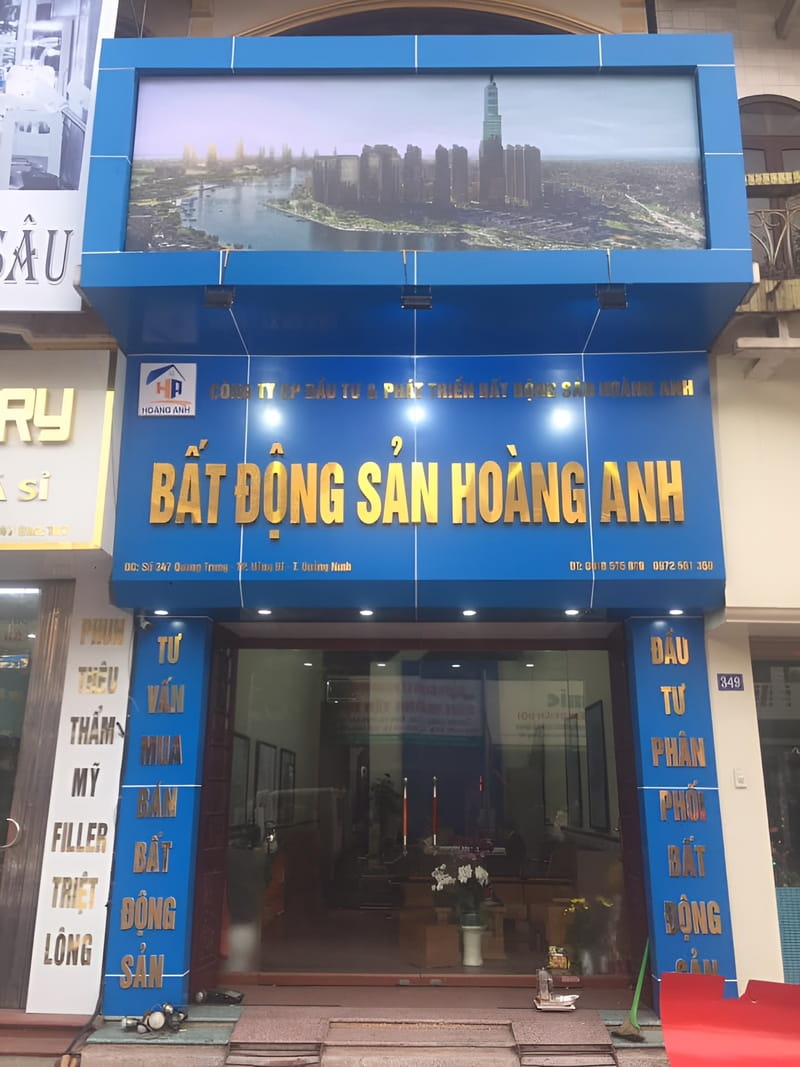 bảng hiệu công ty bất động sản