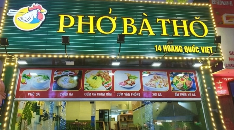 bảng hiệu quán phở