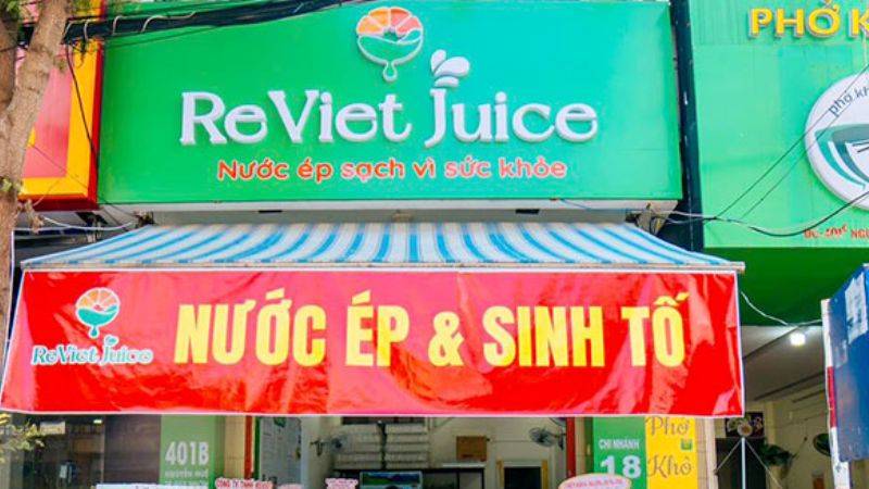 bảng hiệu nước ép sinh tố