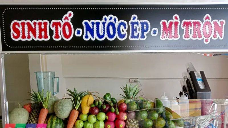 bảng hiệu nước ép sinh tố