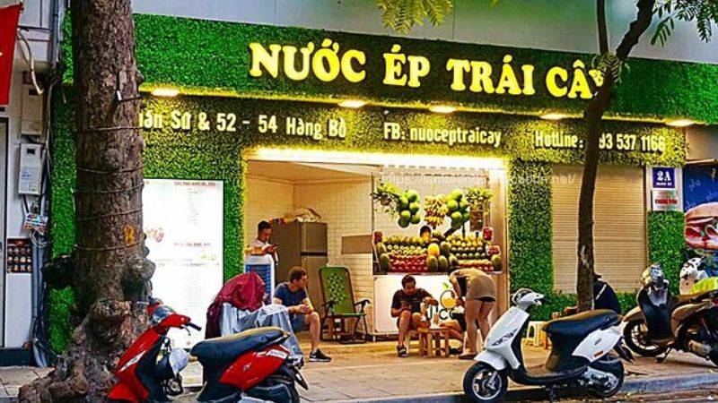 bảng hiệu nước ép sinh tố