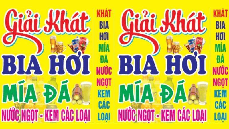 bảng hiệu nước giải khát
