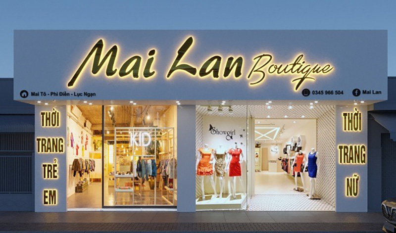bảng hiệu quần áo