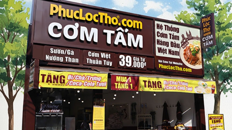 bảng hiệu quán cơm tấm