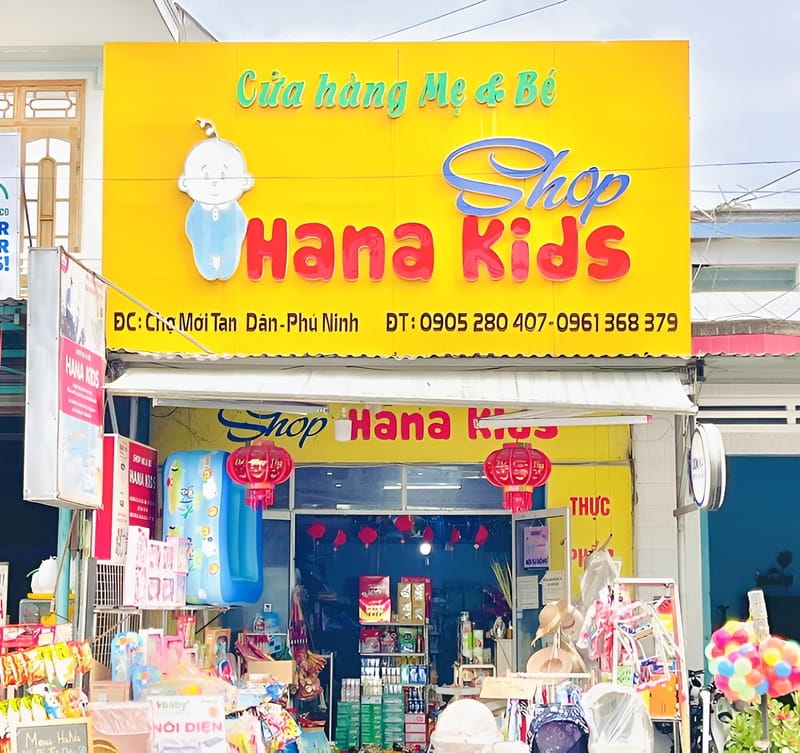 Bảng hiệu shop mẹ và bé