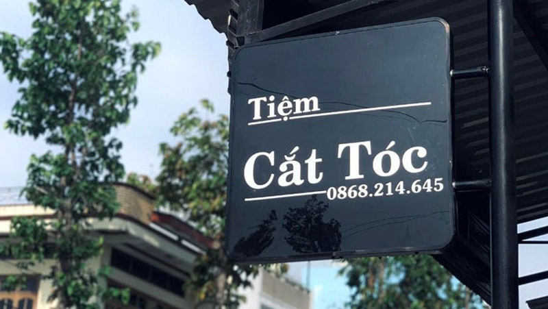 bảng hiệu tiệm tóc