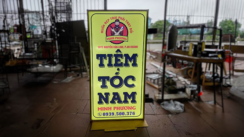 bảng hiệu tiệm tóc