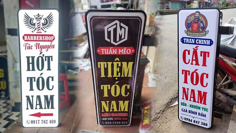 bảng hiệu tiệm tóc