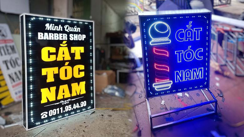 bảng hiệu tiệm tóc