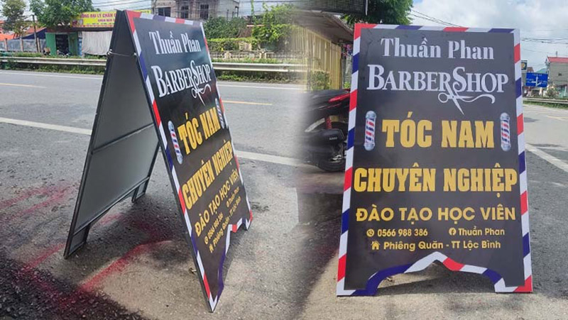 bảng hiệu tiệm tóc