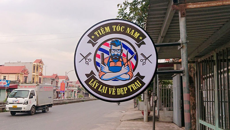 bảng hiệu tiệm tóc