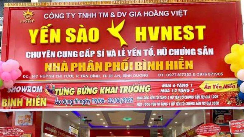 bảng hiệu yến xào