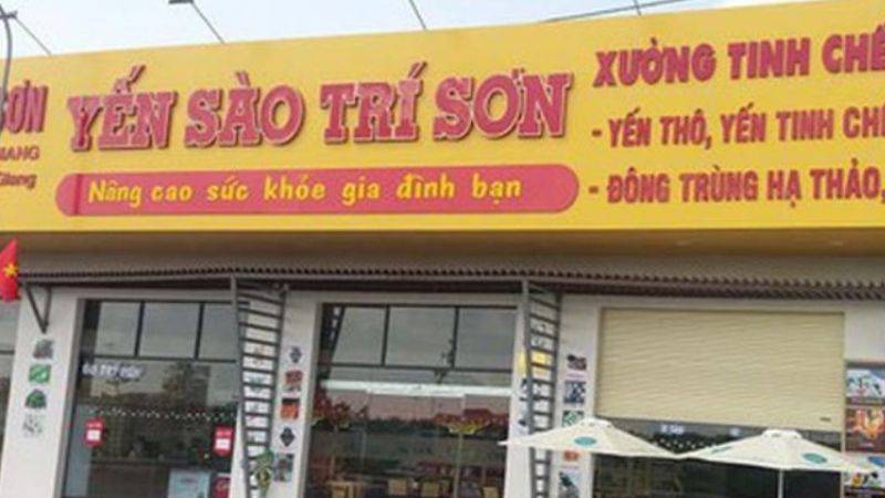 bảng hiệu yến xào