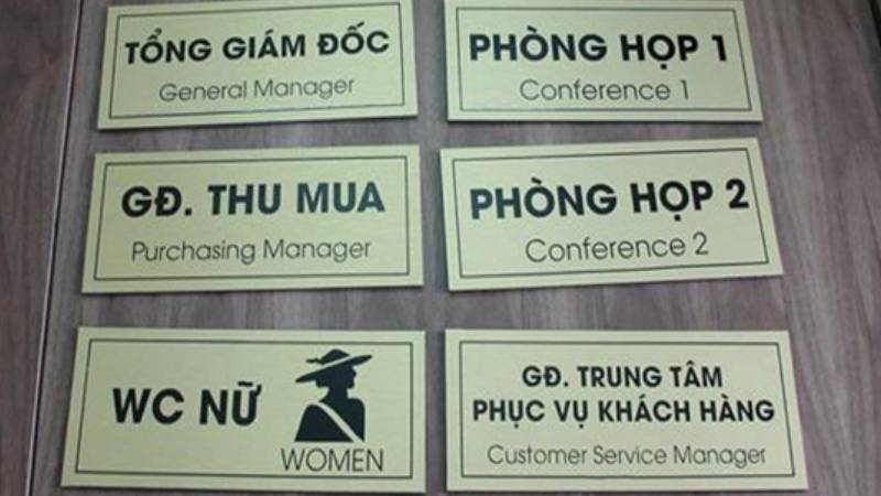 Bảng tên phòng ban