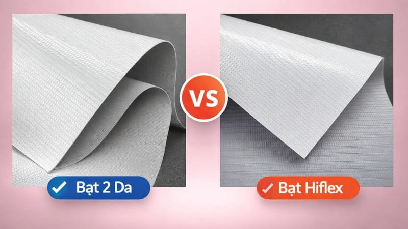 Bạt 2 da và bạt Hiflex khác nhau như thế nào
