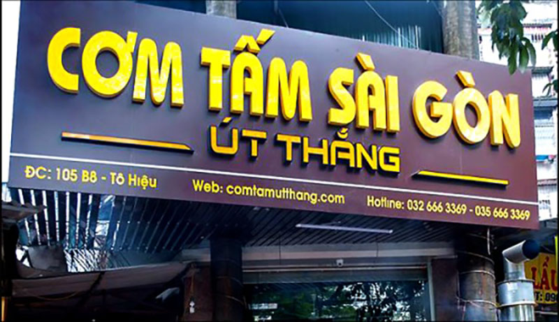 biển hiệu quán ăn