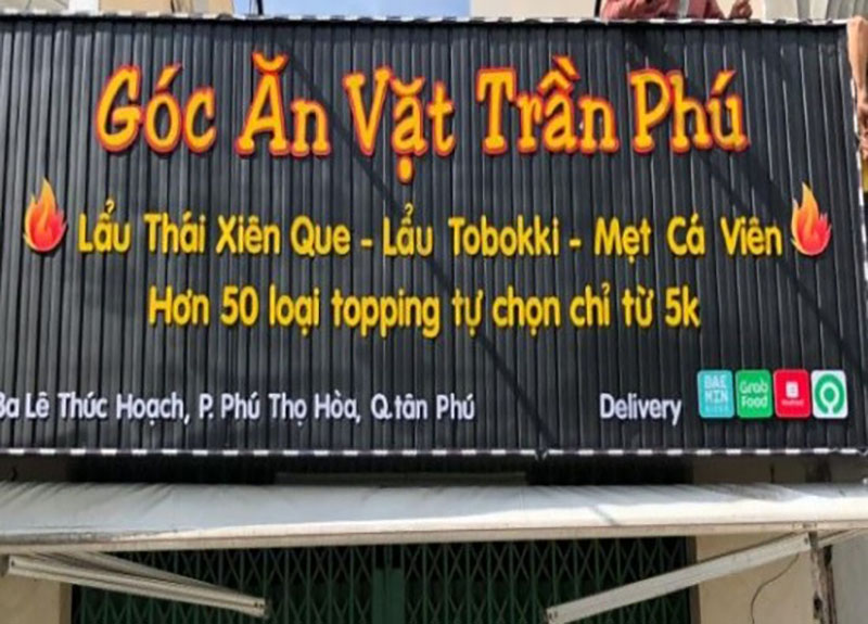 biển hiệu quán ăn