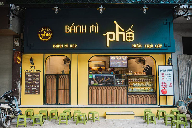 biển hiệu quán ăn
