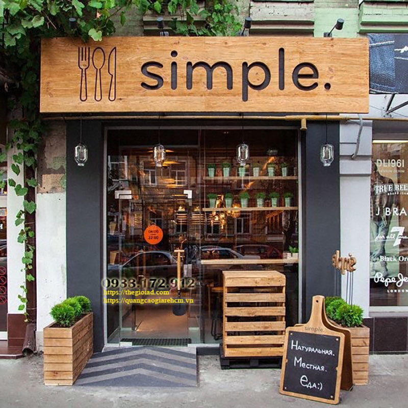 biển hiệu quán cafe