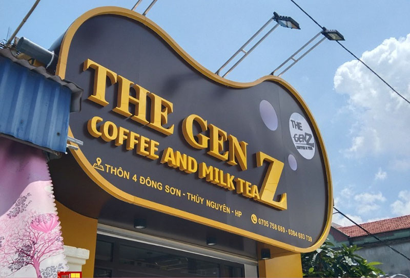 biển hiệu quán cafe