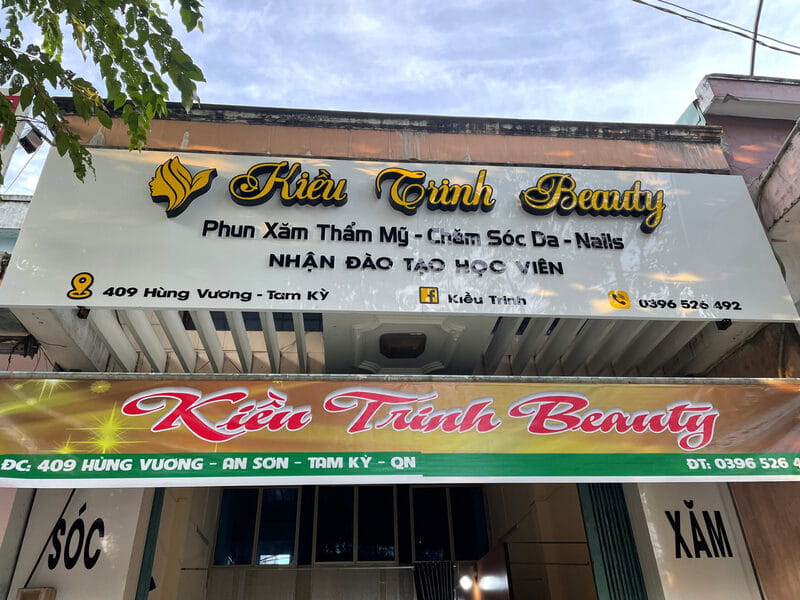 Kích thước biển hiệu ngang