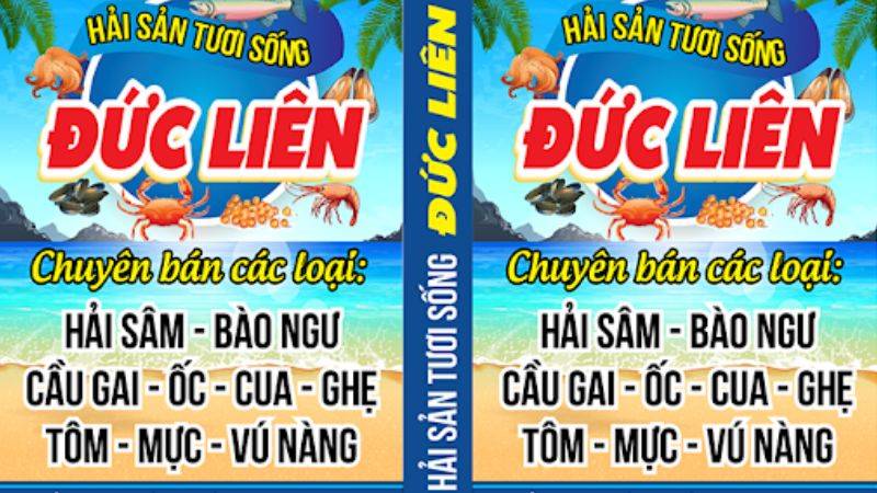 mẫu biển quảng cáo hải sản đẹp