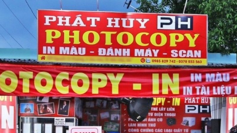 mẫu biển quảng cáo photocopy