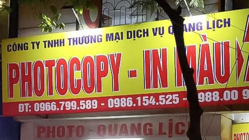 mẫu biển quảng cáo photocopy