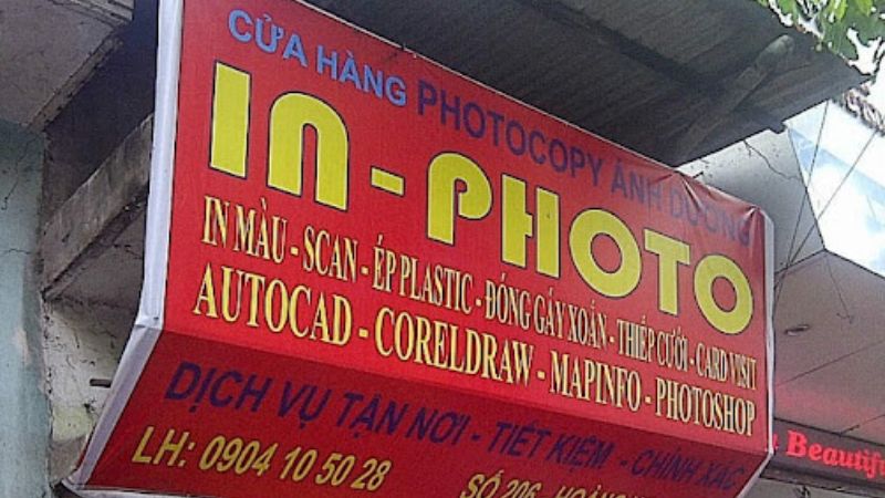 mẫu biển quảng cáo photocopy
