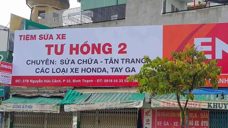 mẫu biển quảng cáo sửa chữa xe máy