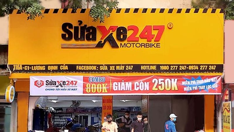 mẫu biển quảng cáo sửa chữa xe máy