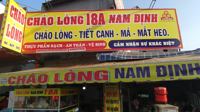 bảng hiệu quán cháo lòng