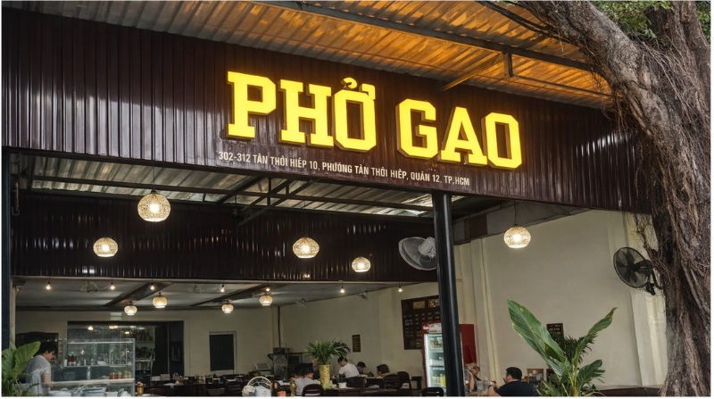 bảng hiệu quán phở