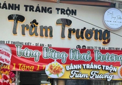 TOP 10 mẫu bảng hiệu bán bánh tráng trộn đẹp